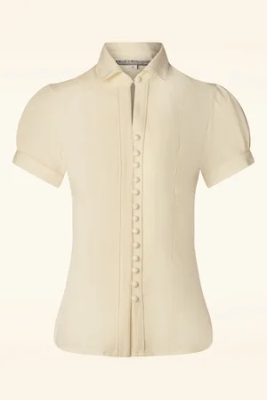 Rock N Romance Margot blouse in antiek wit