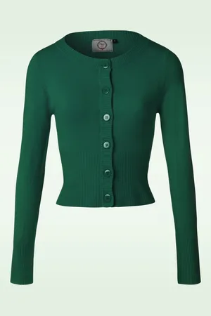 Banned Retro Dolly vest in donkergroen