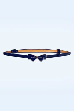 Banned Retro Lana Bow riem in Donker Blauw
