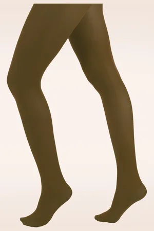 Pamela Mann Opaque panty in donker olijfgroen