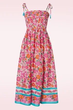 Timeless June Floral midi jurk in