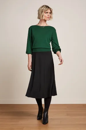 King Louie Juno Milano crepe midi rok in