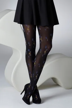 Gipsy Flower panty in zwart