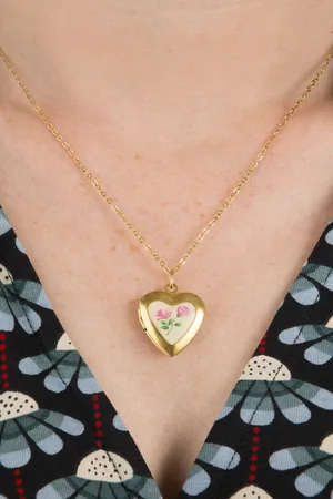 Urban Hippies Heart medaillon ketting in goud