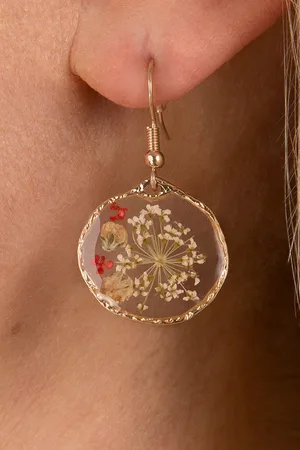 Lovely Pressed Meadow Flower oorbellen