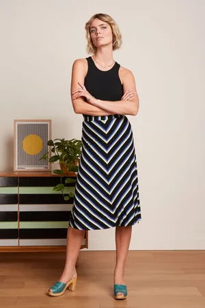 King Louie Juno Embla Stripe rok in zwart