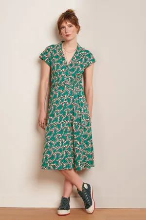 King Louie Darcy Minty jurk in Bermuda groen