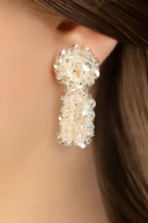 Day&Eve by Go Dutch Label Bead It oorbellen in goud en wit
