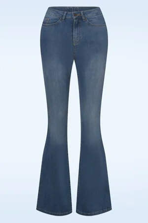 Cloud9 Dora Flared jeans in gewassen lichtblauw