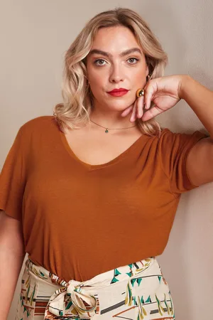 King Louie Marsy V Neck linnen top in umbre