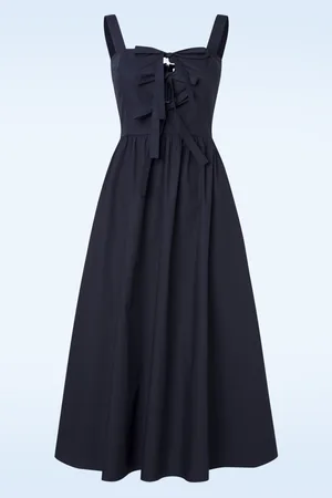Glamorous Eloise midi jurk in marineblauw