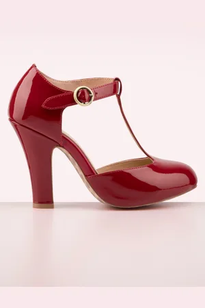 TopVintage June effortlessly elegant lakpumps in vurig