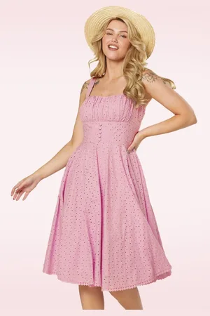 Timeless Valerie Swing Jurk in Lila Roze
