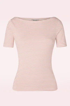 Banned Retro Sweet Candy Jersey Top in blush roze
