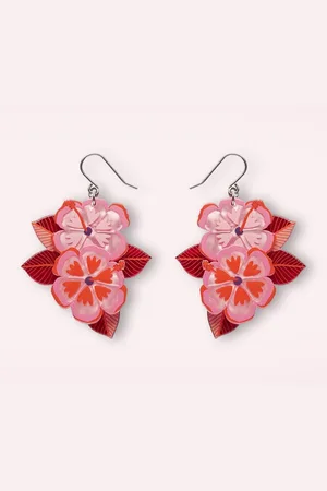 Erstwilder Halcyon Hibiscus oorbellen