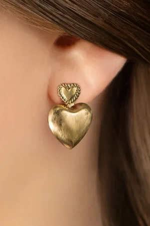 Day&Eve by Go Dutch Label Hollow Heart oorbellen in