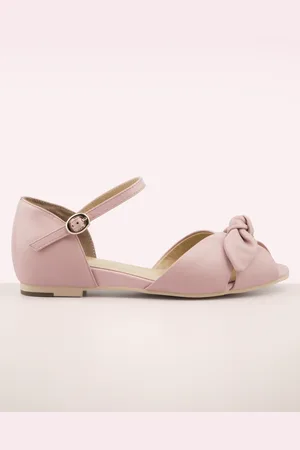 Charlie Stone Taormina Peeptoe platte schoentjes in pastelroze