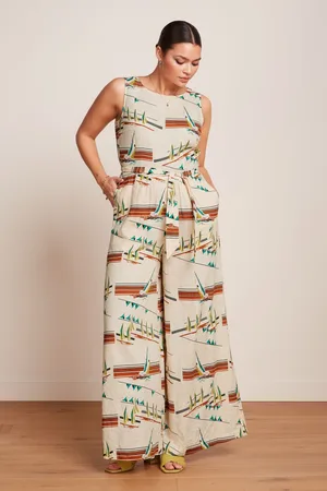 King Louie Frida jumpsuit Antibes in crème