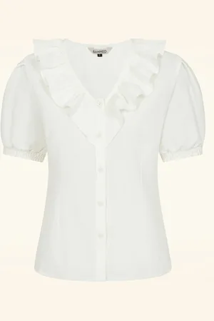 Banned Retro Madeline Ruffle blouse in