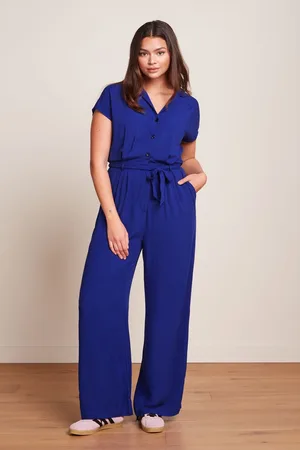 King Louie Maria Atomic jumpsuit in kobaltblauw