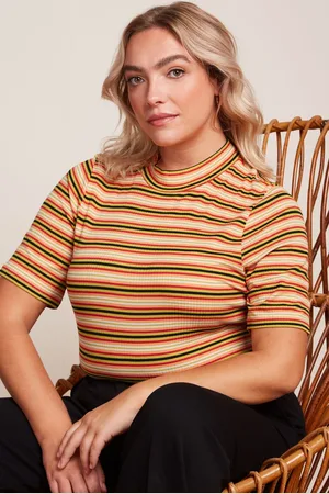 King Louie Seaside Stripe Turtle top in lentegeel