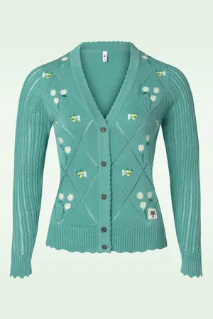 Blutsgeschwister Sweet Soiree gebreid vestje in shallow waters blauw