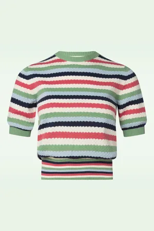 CIRCUS Milla Striped gebreide top in multi