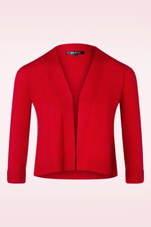 Mak Sweater Oda Open Vest in Lipstick