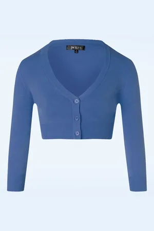 Mak Sweater Shela cropped vest in Viooltjesblauw