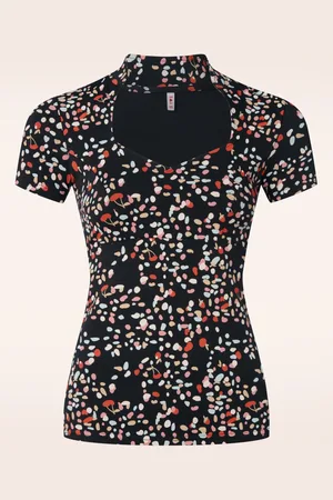 Blutsgeschwister Pow Wow Vau top in summer night cutie-pie zwart