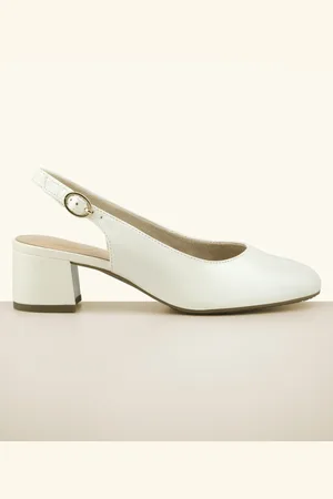 Tamaris Trixie Comfort Slingback pumps in parelwit