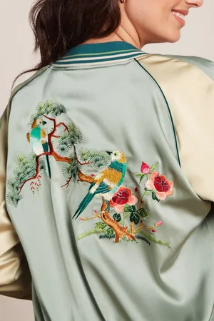 King Louie Madison Reversible bomber jack in lunar grijs