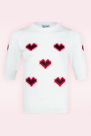 Minueto Game Heart Top in White