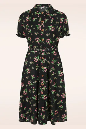 Banned Retro Star Jules semi-swing jurk in zwart
