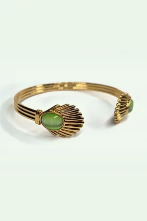 Urban Hippies Venus armband in goud en zachtgroen