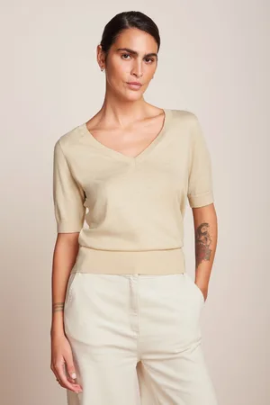 King Louie Agnes Cocoon top in crème