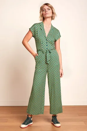 King Louie Darcy Scala jumpsuit in kayaking groen