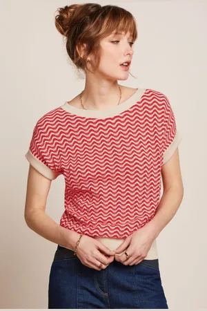 King Louie Boatneck Tide top in vuurrood