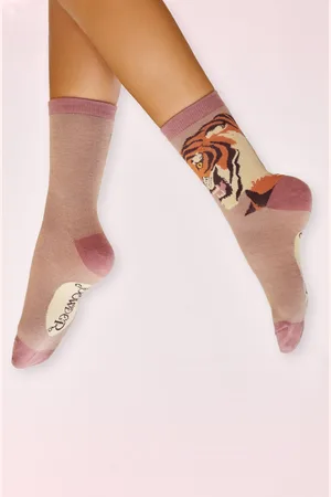 Pink Powder Thrill of the Tiger sokken in oudroze