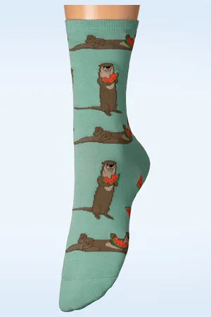 Socksmith Ottermelon sokken in hemelsblauw