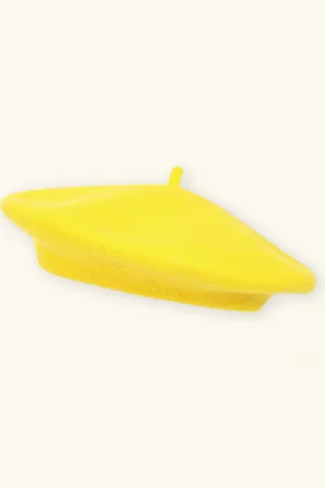 Banned Retro Claire baret in citrusgeel