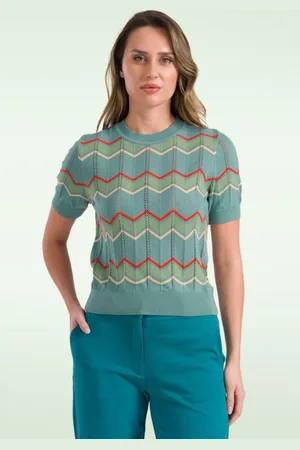 LaLamour Mia gebreide trui in licht teal