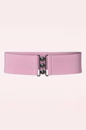 Banned Retro Lauren Vintage stretchriem in lichtroze