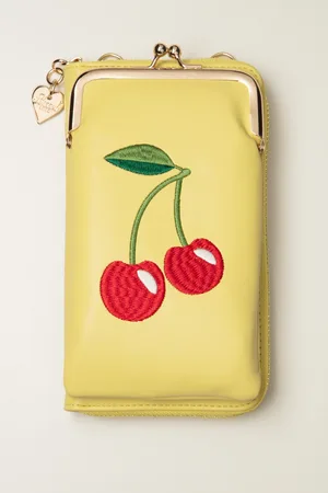 Banned Retro Cherry Pie crossbody telefoontasje in