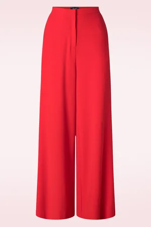 King Louie Peppa broek Woven Crepe in vurig