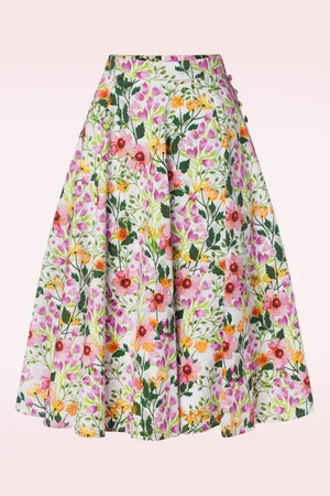 Hearts & Roses Daphne Floral swing rok in multi