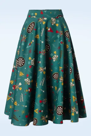 Banned Retro Keep Em Flying swing rok in teal