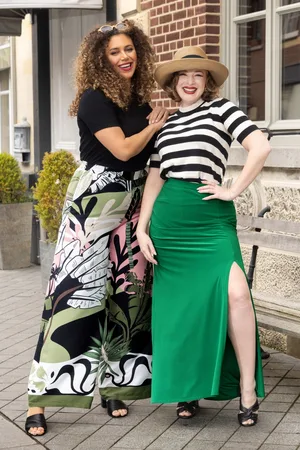 Vintage Chic Rebecca maxi rok in smaragdgroen