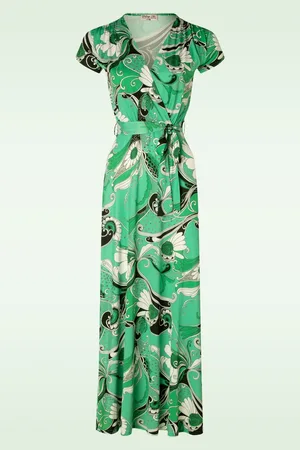 Vintage Chic Valerie maxi jurk in groen