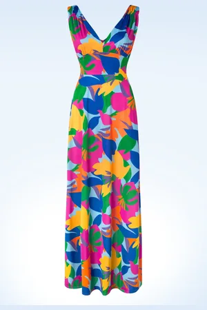 Vintage Chic Deveny Abstract maxi jurk in multi
